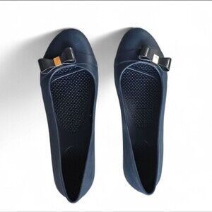 Crocs Gianna Bow Flat Women’s 11 Navy Blue Comfort Ballet Flat Travel Friendly